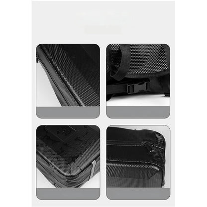 Electric Bike Rear Storage Bag Waterproof PU Leather Hard Shell 35x25x13cm