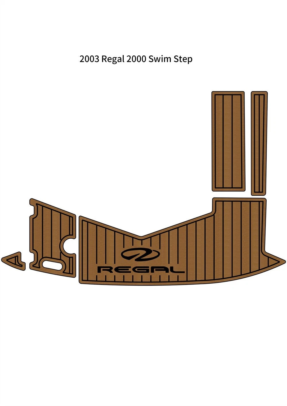 EVA Foam Swim Platform Step Pad for Regal 2000 (2003) - Faux Teak Deck Mat