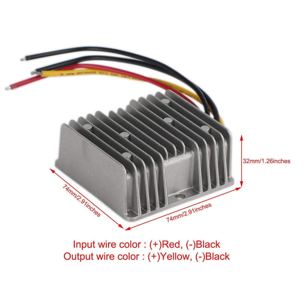 DC Converter 12V/24V to 5V Step Down Reducer 15A for Golf Cart (Waterproof)