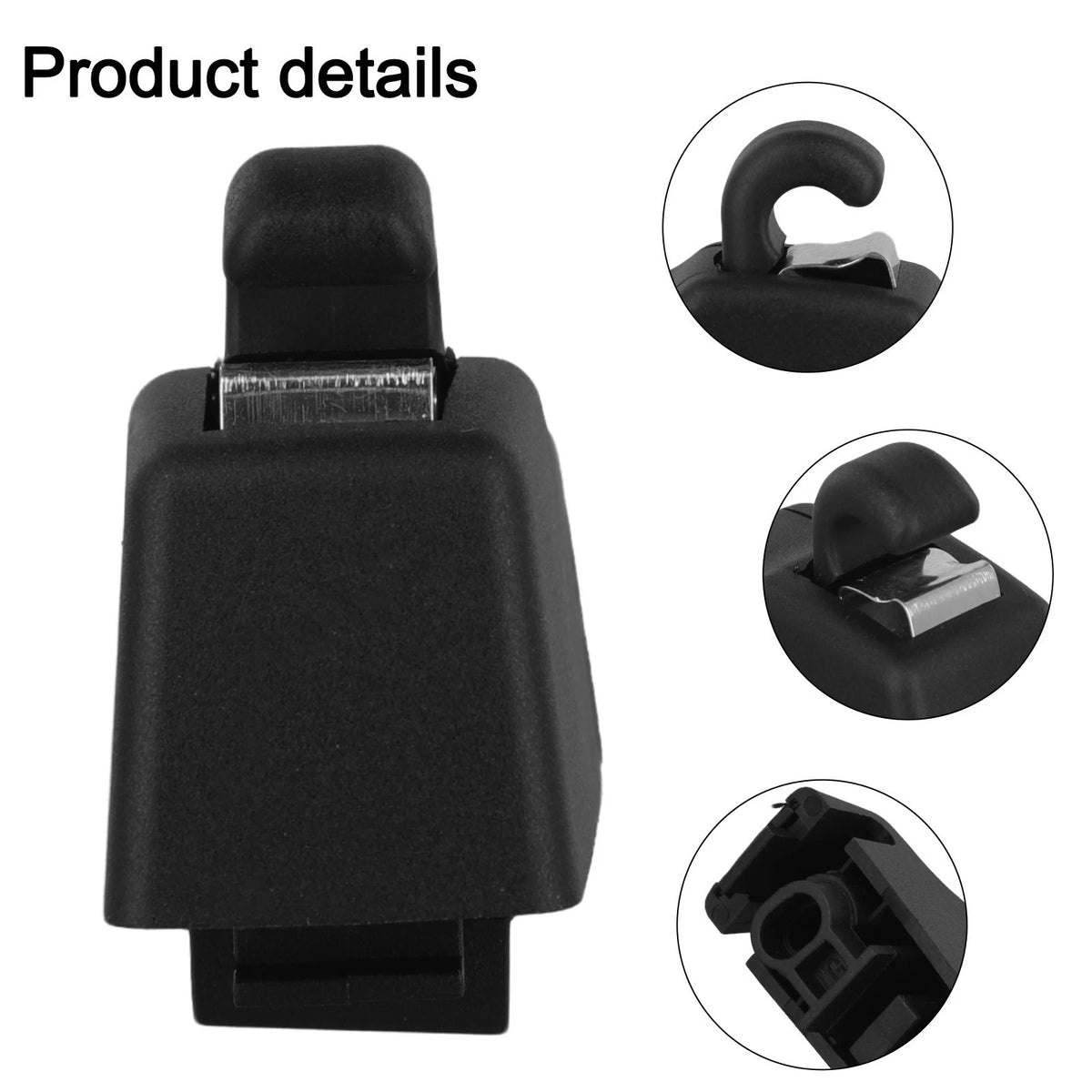 Black Sun Visor Clip Hook Retainer for Cayenne (2011–2018)
