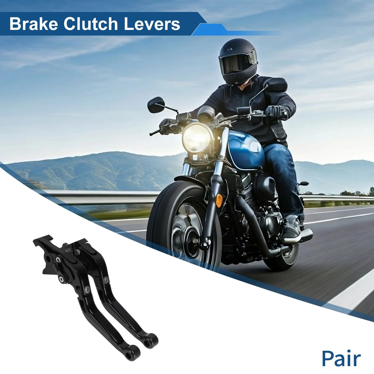 Adjustable Clutch Brake Lever for Honda Rebel 300 (2017–2022) Black