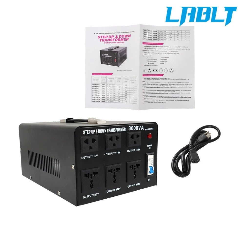 3000W Voltage Transformer Converter for 110V/220V (LABLT)