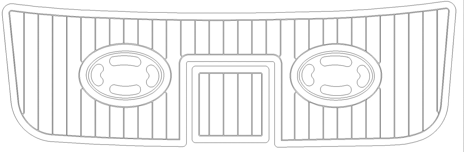 Swim Platform Pad for Sea Ray 290 Sundancer (1997) - EVA Foam Faux Teak