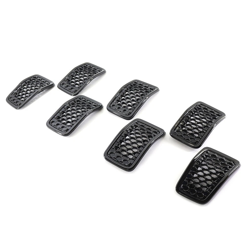 Front Bumper Kidney Grille for Jeep Cherokee (2019–2022) Gloss Black