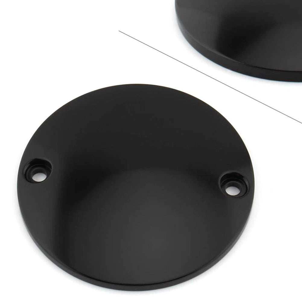 2-Hole Black Domed Points Cover for Harley Softail Bigtwin
