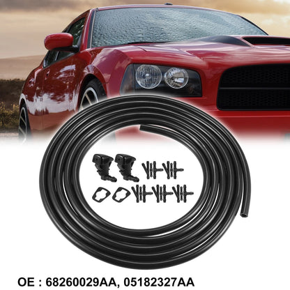 2pcs Windshield Washer Nozzle Hose Kit for Chrysler 300 (2005–2010) 68260029AA 05182327AA