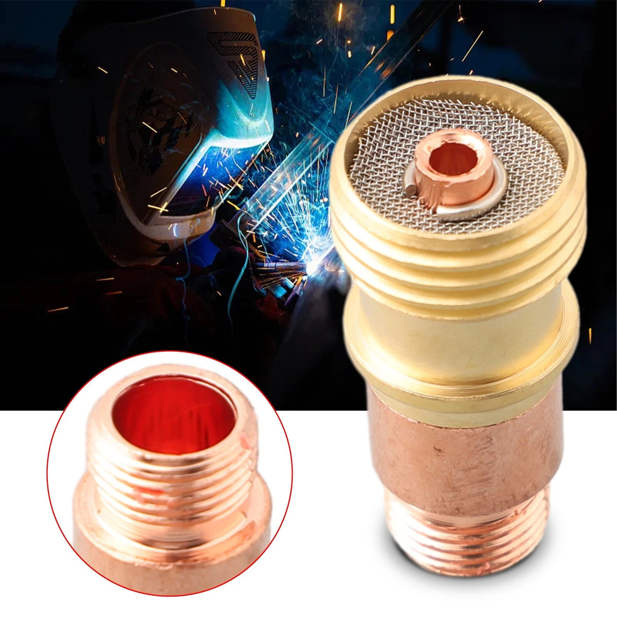 Gas Lens Connector Collets for Welding Equipment