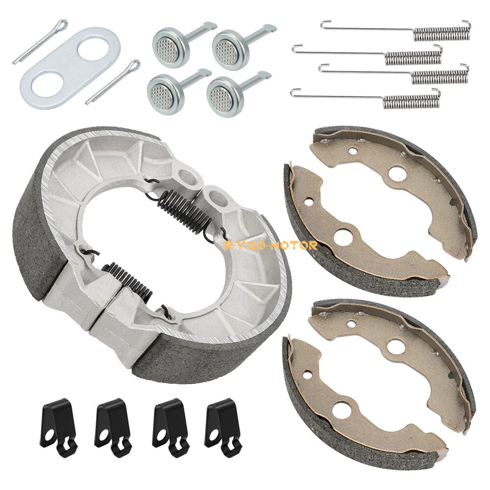 Front & Rear Brake Shoes w/Pin Kits for Honda TRX500FA/FGA Rubicon 500 (2001–2004)