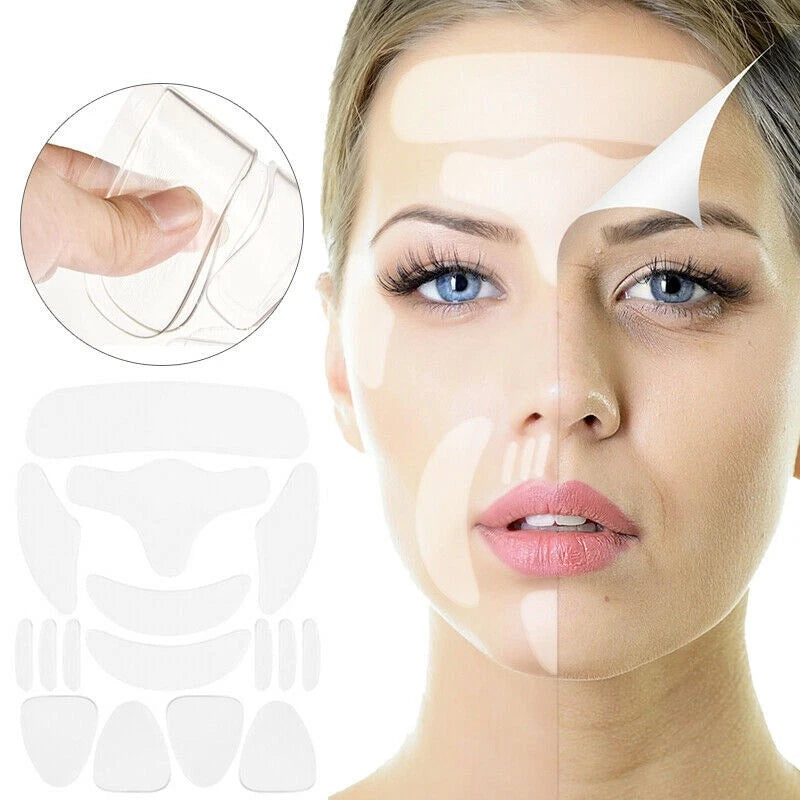 16 Pack Transparent Silicone Face Pads for Women