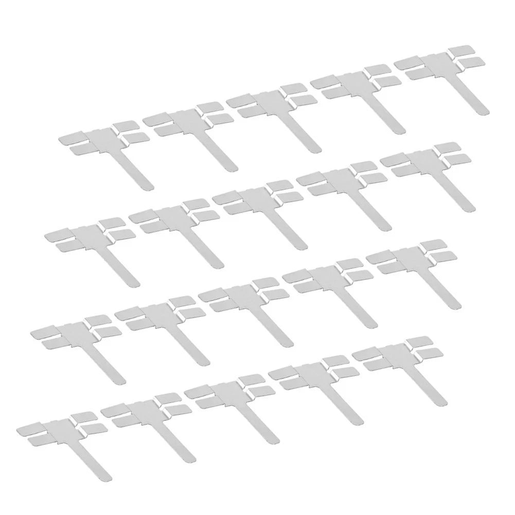 20Pcs Nickel Plated Steel T Shaped Sheets for Battery Welding Machine