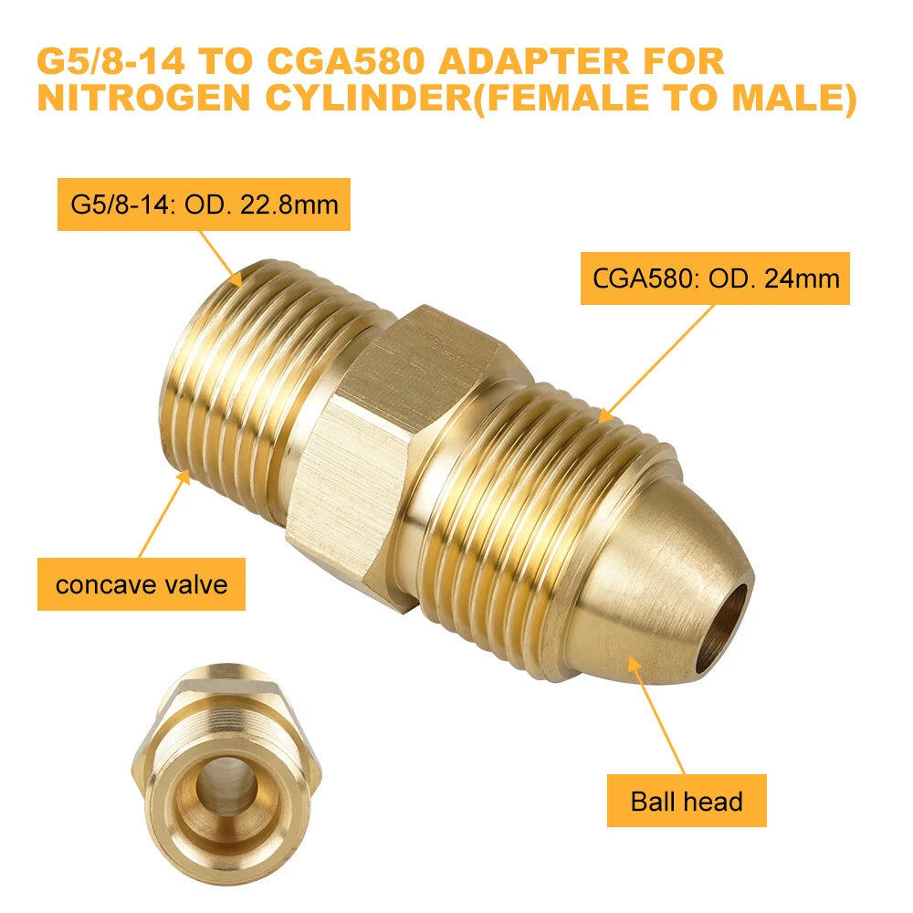 CGA580 Nitrogen Filling Tool Adapter for CGA580 Tanks (Fits )