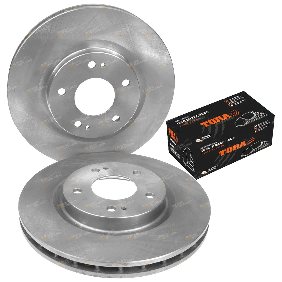 2X Front Disc Brake Rotors + Pads for Mitsubishi 380 DB V6 3.8L (2005–2008)