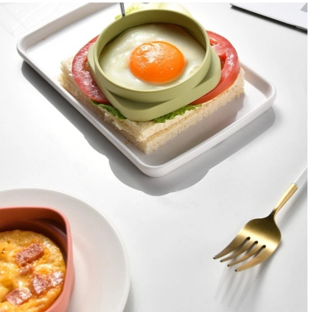 Silicone Egg Fryer Mold for Round or Square Eggs Breakfast Tool