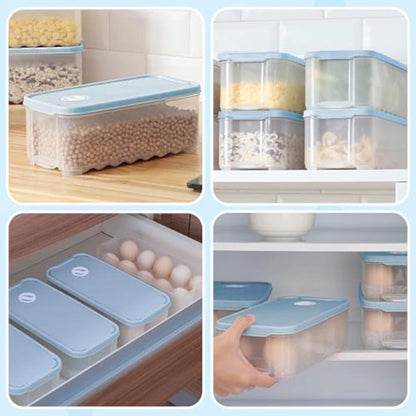 Stackable Clear Egg Storage Box for Kitchen Fridge (26x14x9cm)