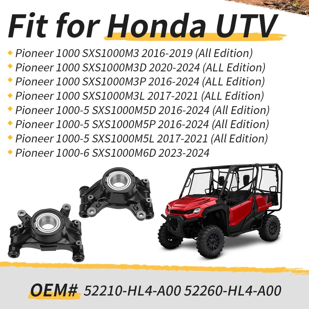 Rear Left Right Knuckle Kit for Honda Pioneer 1000 (2016–2023)