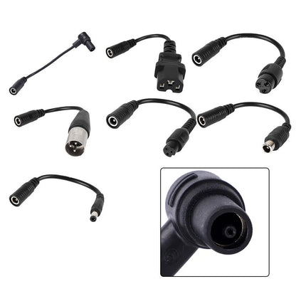Set of 2 Charger Adapter Cables for DC2 1 to DC2 5 with Aviation Connectors