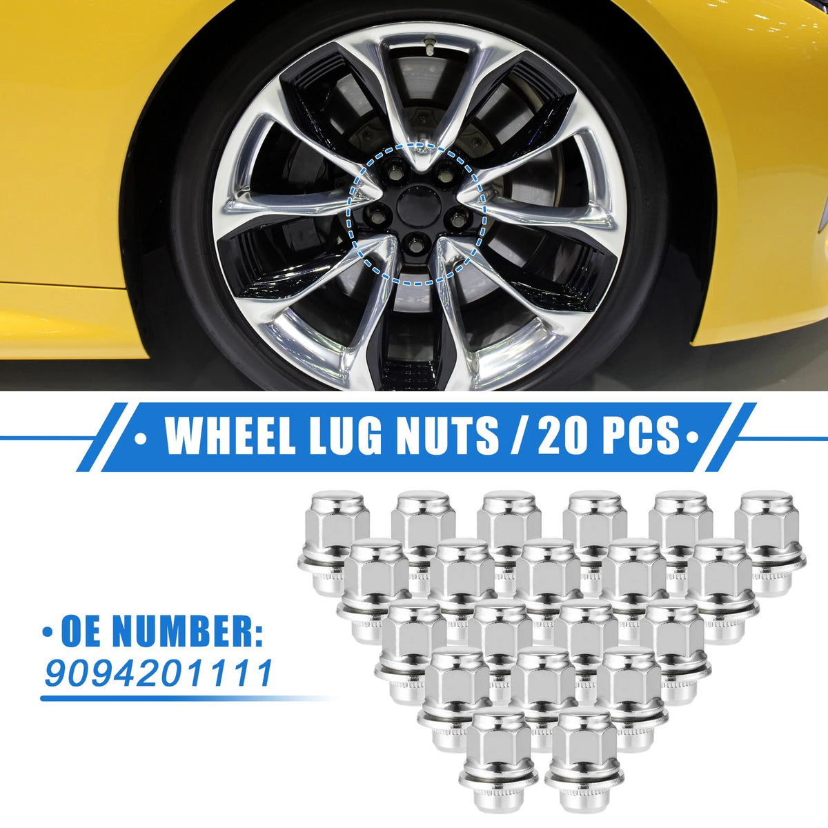 20 Pcs Wheel Lug Nuts M12x1.5 for Lexus LS460 LC500