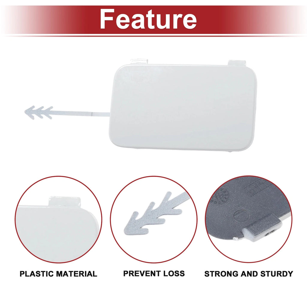 Tow Hook Cover Cap for Audi Q5 (2008–2017) 8R0807449 White Plastic