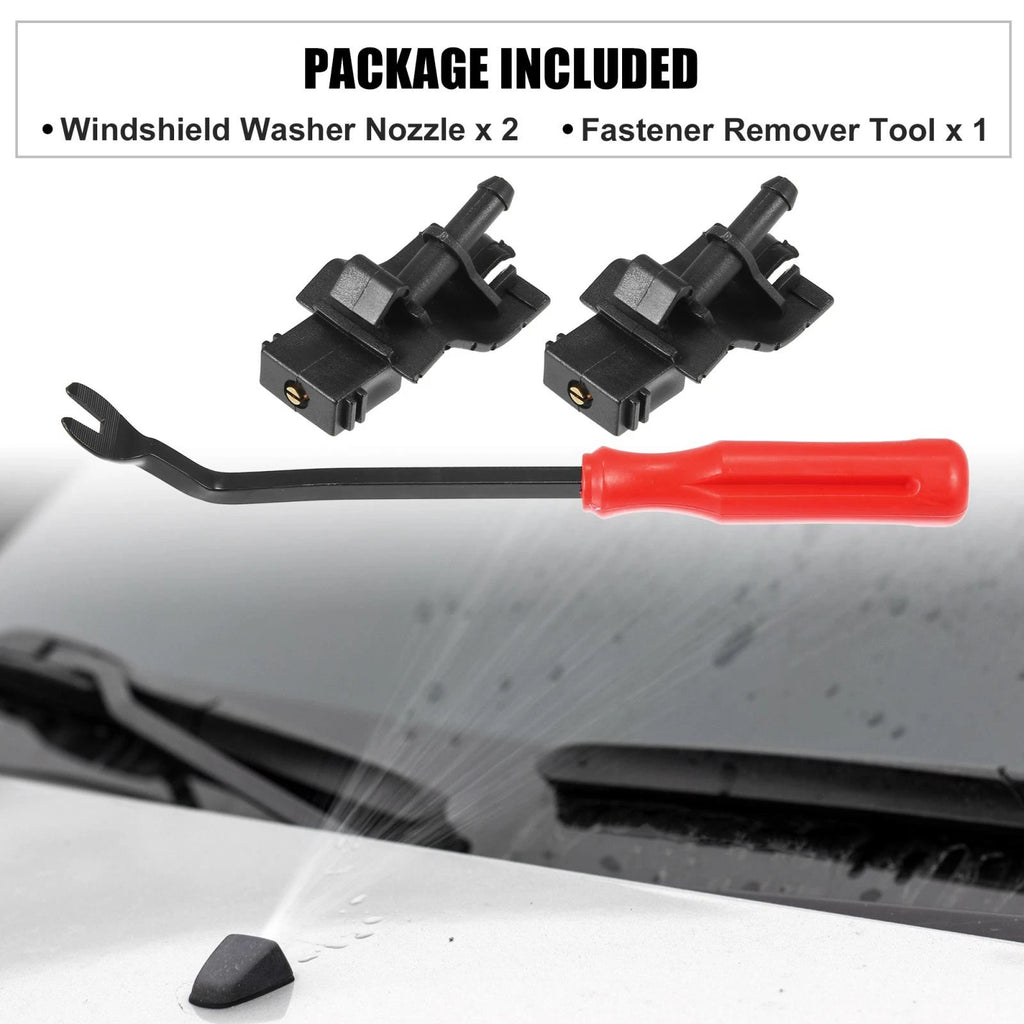 Windshield Washer Nozzle Kit Front 3pcs Replacement for Toyota 4Runner (2010–2017)