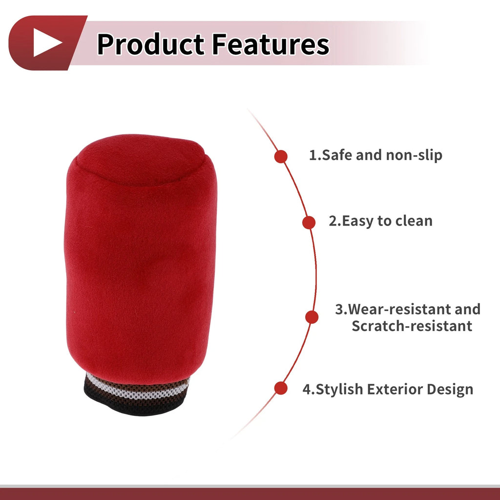 Gear Knob Protector Cover for - Plush Red