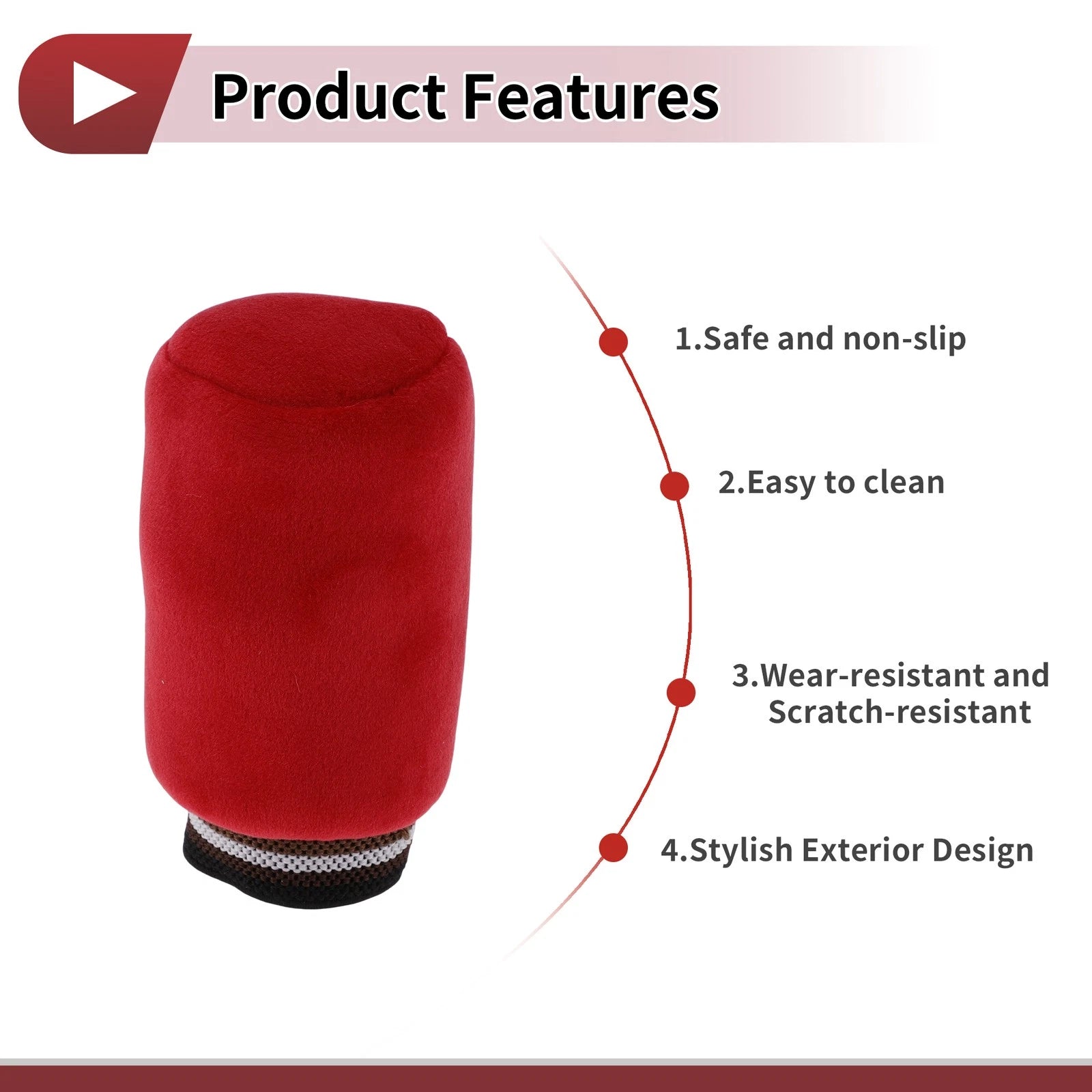 Gear Knob Protector Cover for - Plush Red