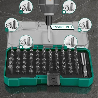50PC Screwdriver Bit Set for Automotive Repair (No Specific Part Numbers)