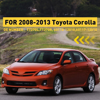 2X Black Side View Mirror Corner Cover for Toyota Corolla (2008–2013) 60118-12010