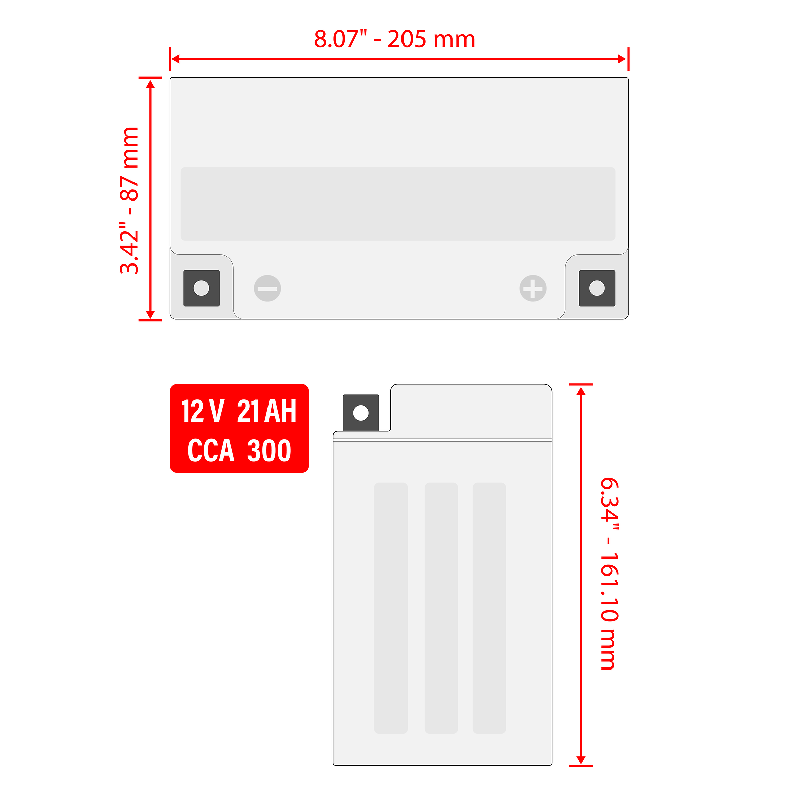 AGM Battery Replacement for Arctic Cat Bearcat 570 Long Track (2004–2008)
