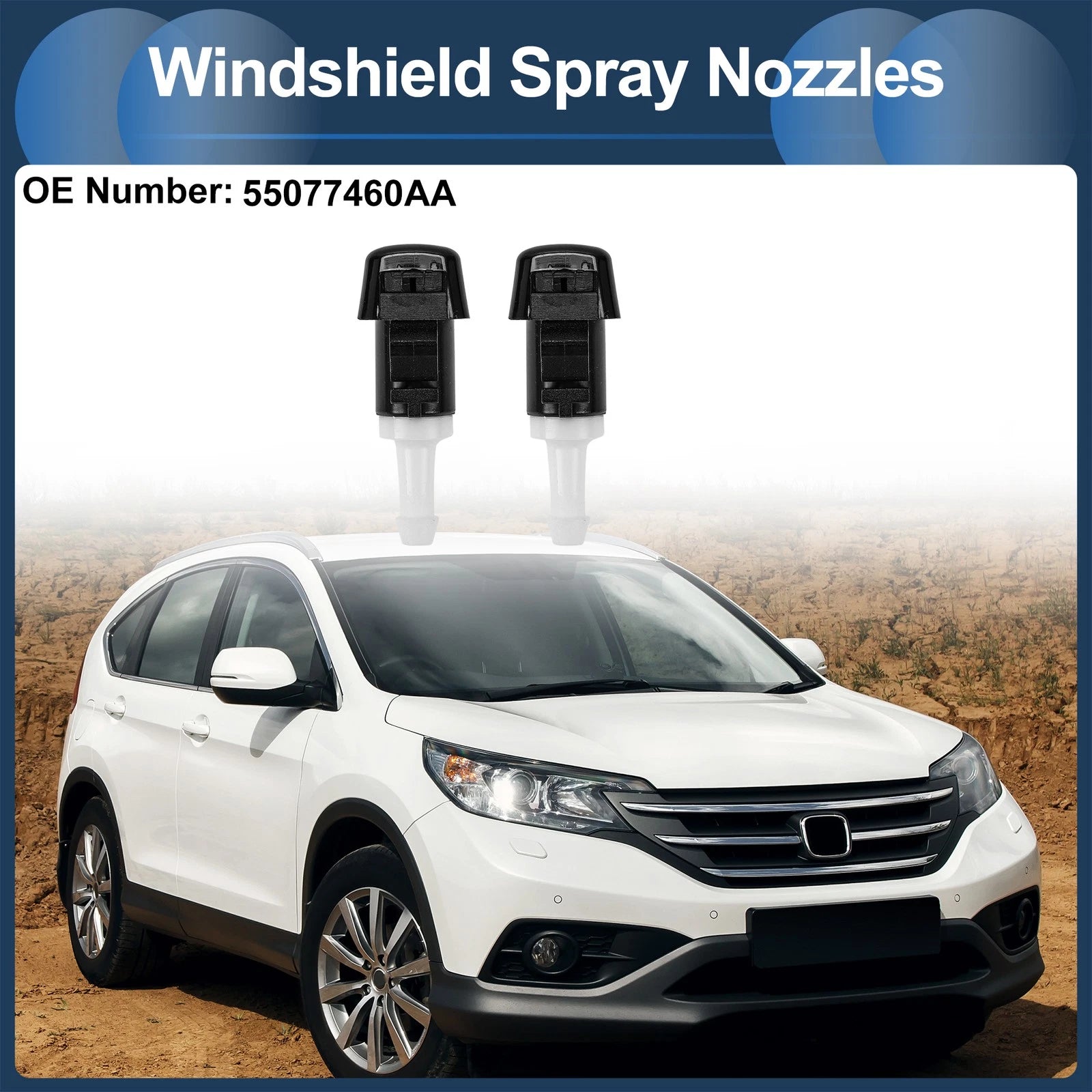 Windshield Washer Nozzle With Hose Replacement for Dodge Grand Caravan (2011–2020)