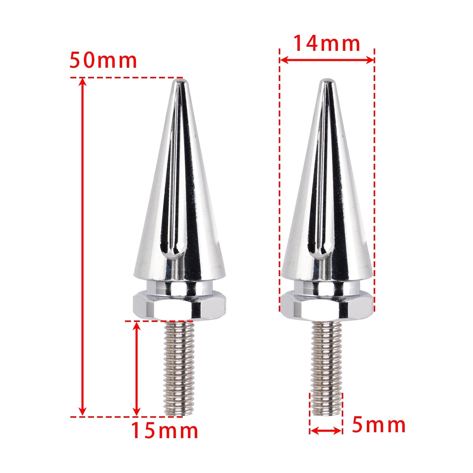 Set of 4 Silver Spike Windshield Fairing Bolts for Harley Touring Road Glide (2015–2025)