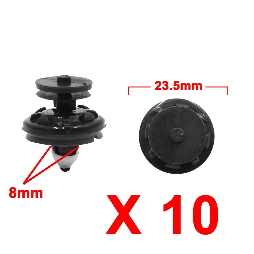10pcs Plastic Rivet Clips Bumper Fastener 8mm for Audi (2005–2018)