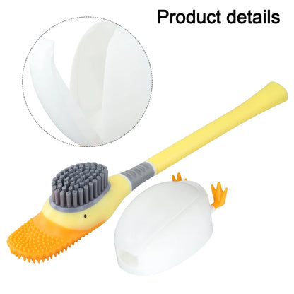 360 Degree Cleaning Silicone Toilet Brush with Holder Set