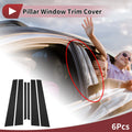 6 Pcs Door Pillar Window Trim Replacement for Lexus LS430 (2001–2006) Black
