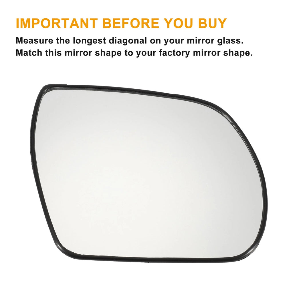 Right Side Door Mirror Glass Heated Back for Hyundai Santa Fe (2009–2012)
