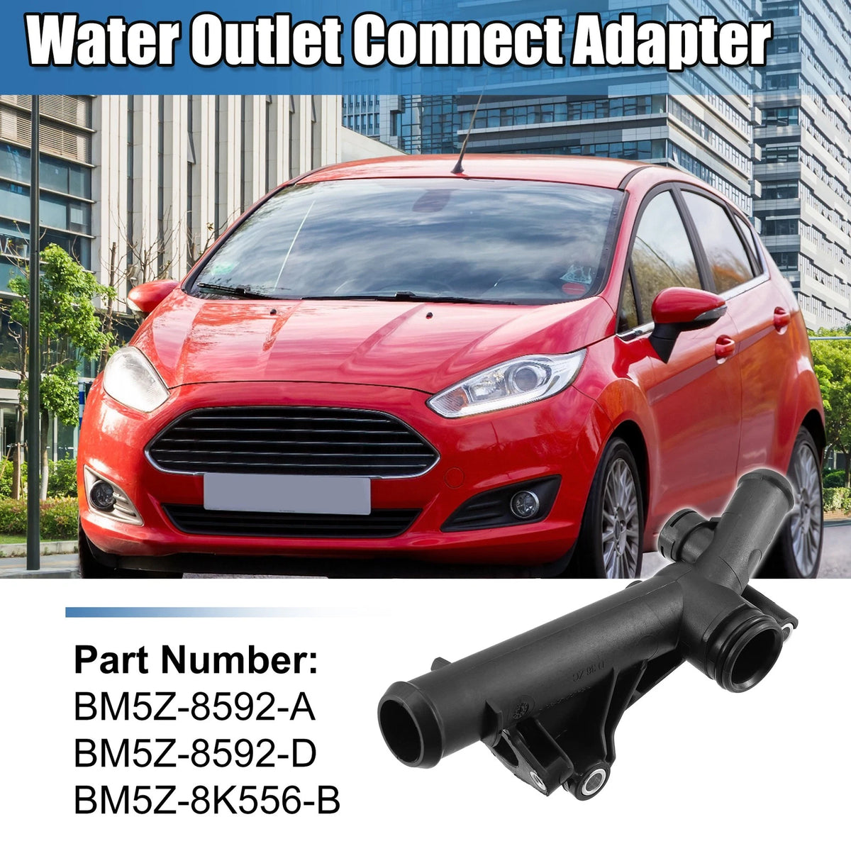 Engine Water Outlet Connector Adapter for Ford Escape Fusion Fiesta (2009–2019)