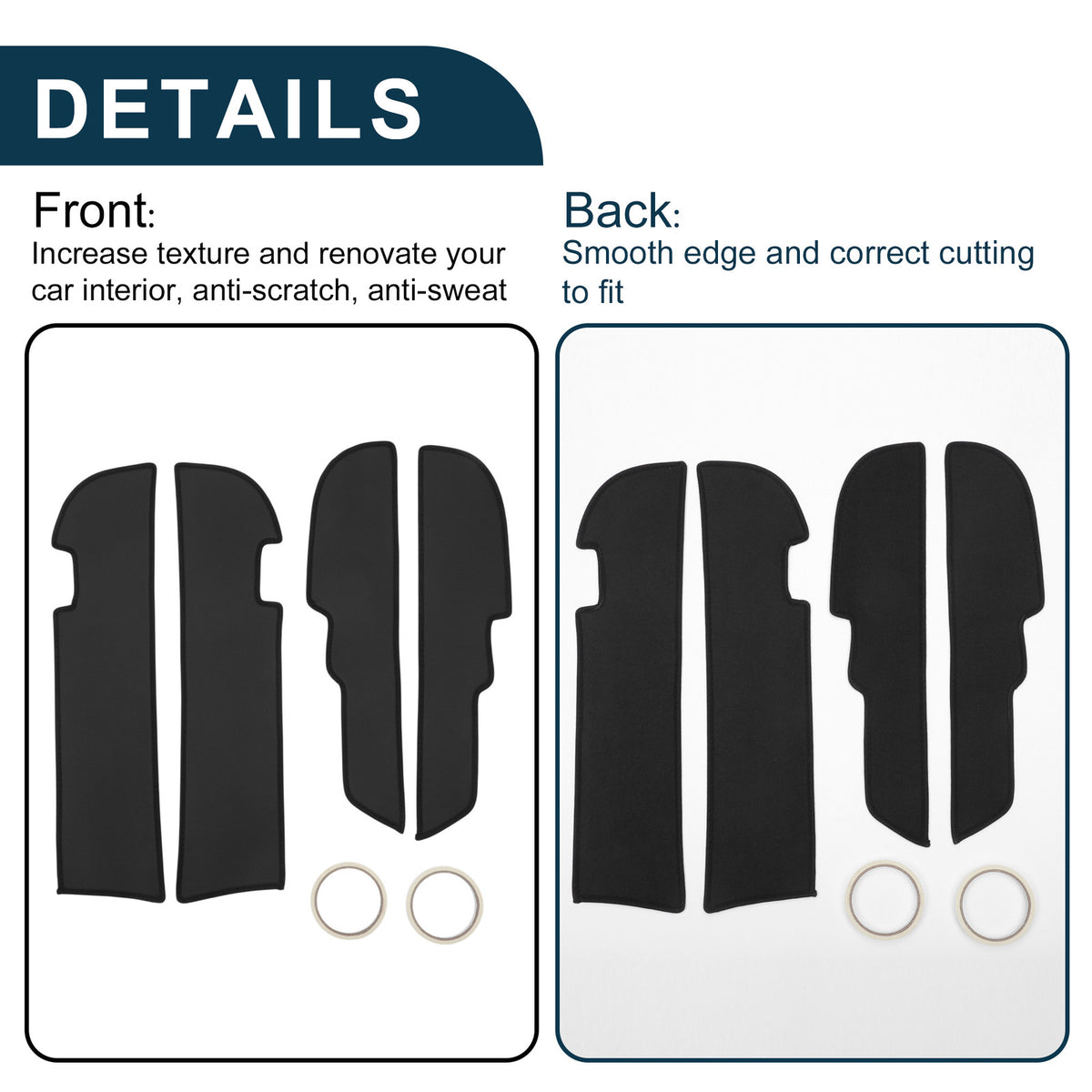 Car Door Anti Kick Pad Sticker Protector for Toyota Prado (2010–2020)