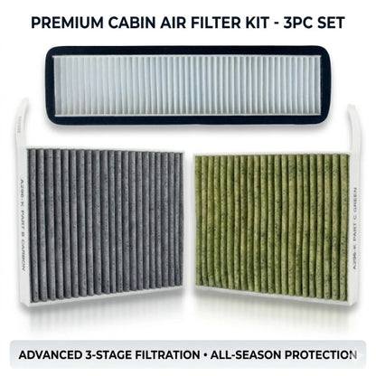 3PCS Cabin Air Filter Set for Tesla Model 3 (2017–2023)