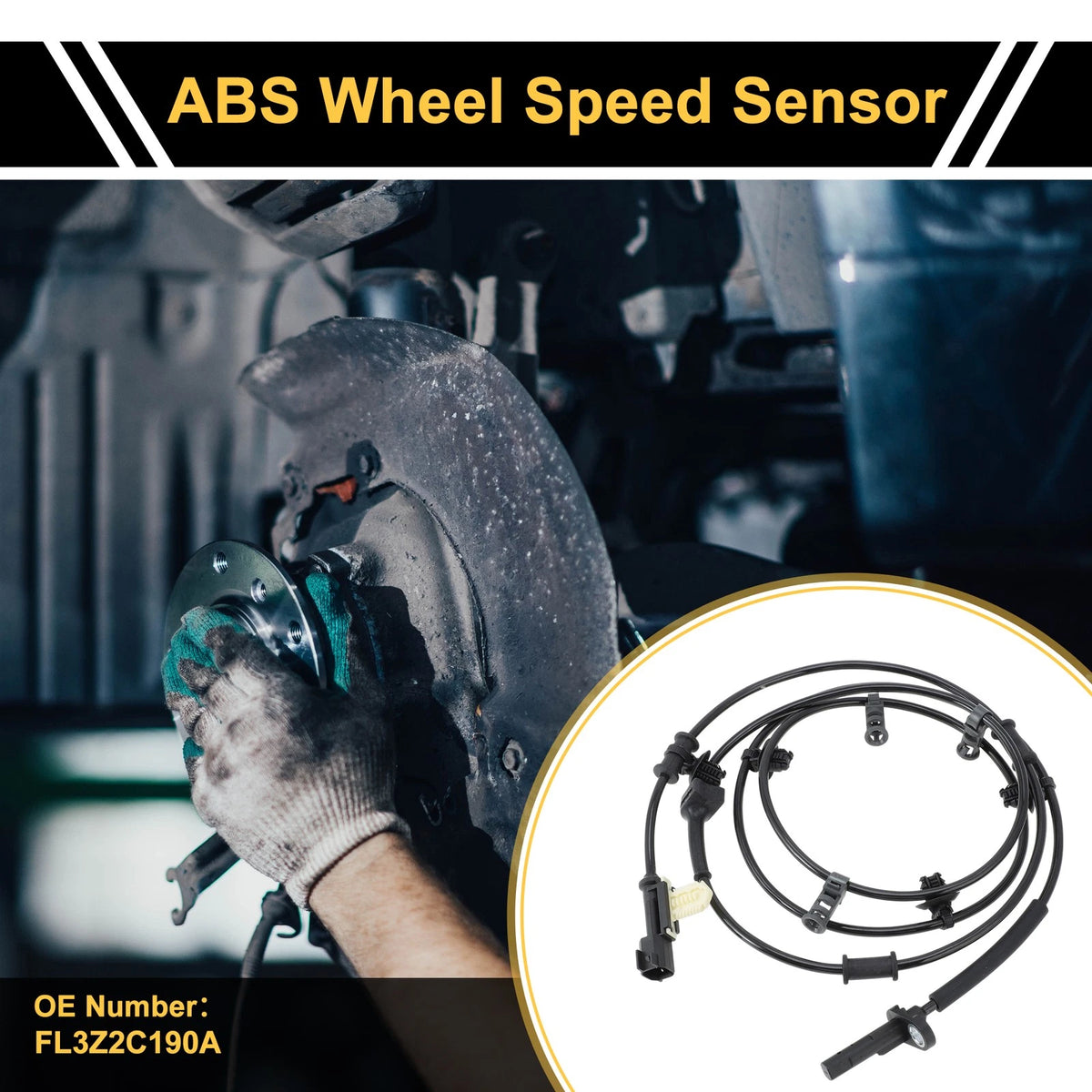 ABS Wheel Speed Sensor Rear Right Replacement for Ford F150 (2015–2017)