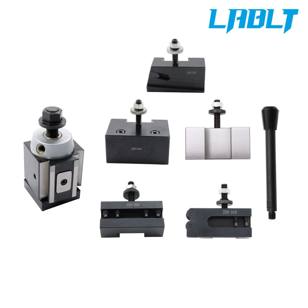 Set of 6 Piston Quick Change Tool Post for 13"-18" Lathe Swing