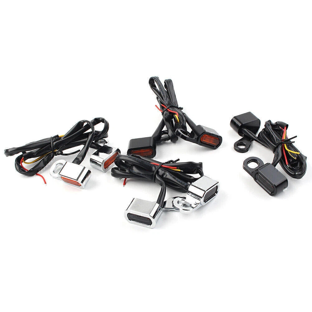 Chrome Amber Front Turn Signal Light for Harley Dyna (1996–2017)