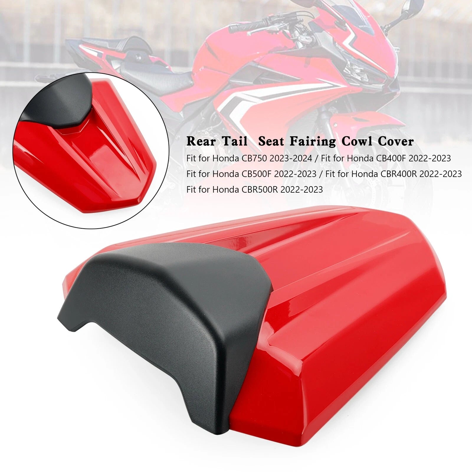 Rear Tail Seat Fairing Cover for Honda CB400F CB500F CBR400R CBR500R (2022–2023)
