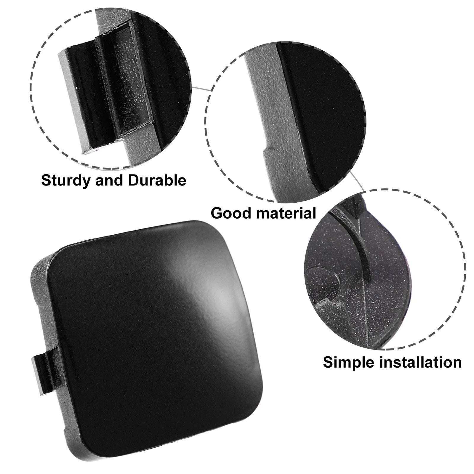 Front Right Bumper Tow Eye Hook Cover Cap Replacement for Toyota RAV4 (2014–2018)
