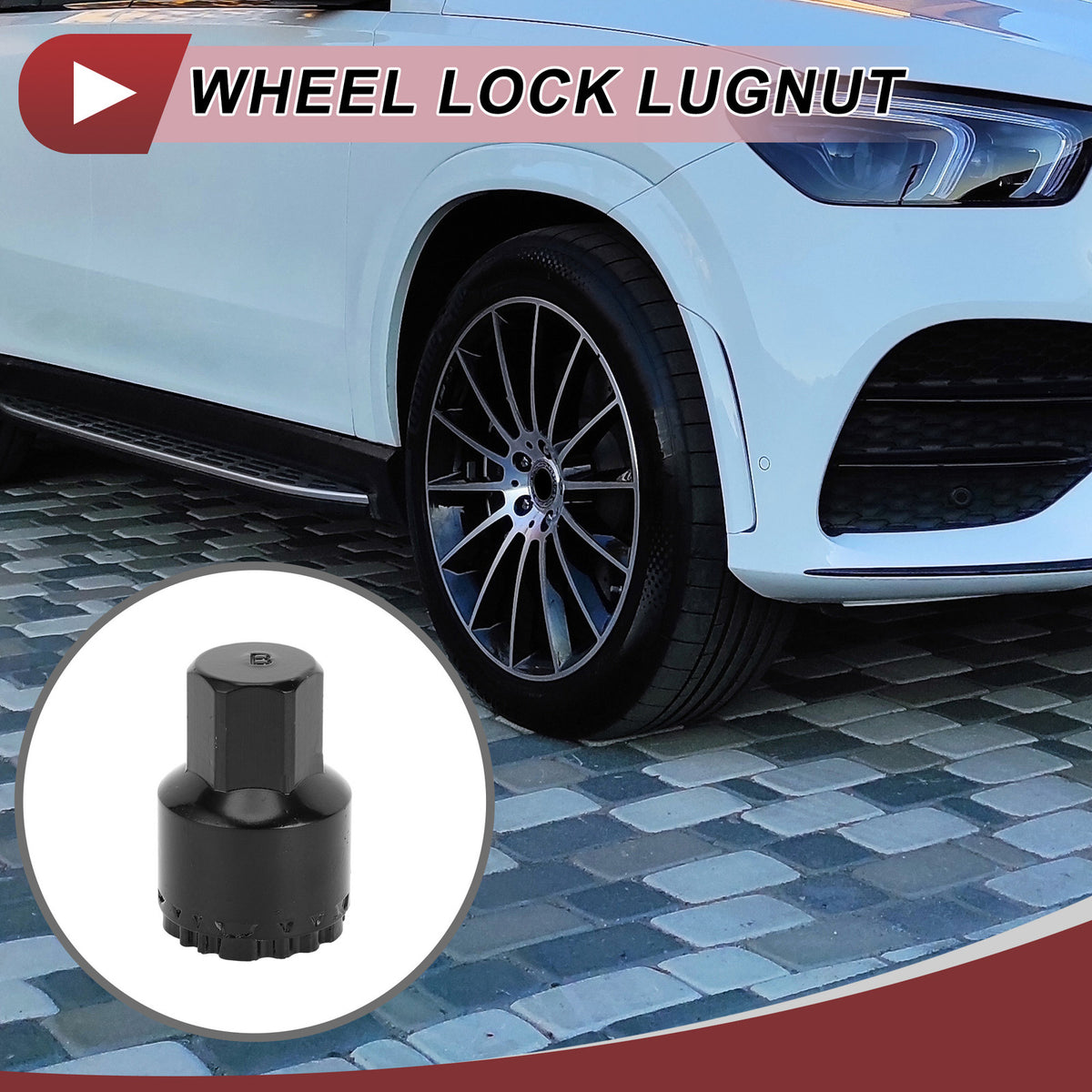 Wheel Lock Lug Nut Key Socket Anti Theft for Mercedes Benz GLE450 GLS350 (2015–2025)