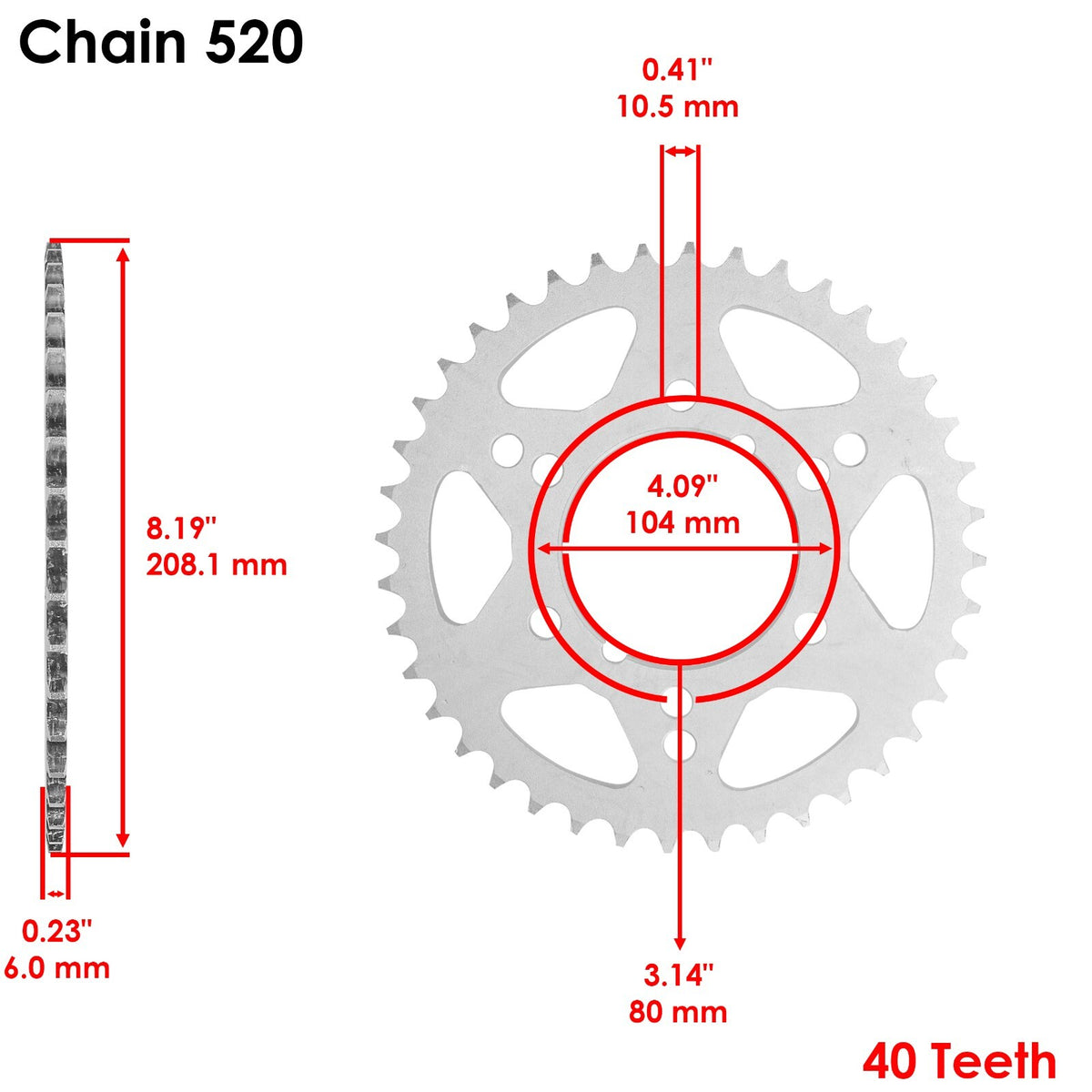 Front Rear Sprockets Kit for Polaris Trail Boss 330 (2003–2010)