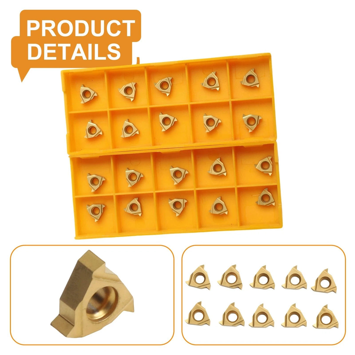 20pcs Carbide Inserts 11ER AG60 11IR AG60 for SNR SER Internal Tool