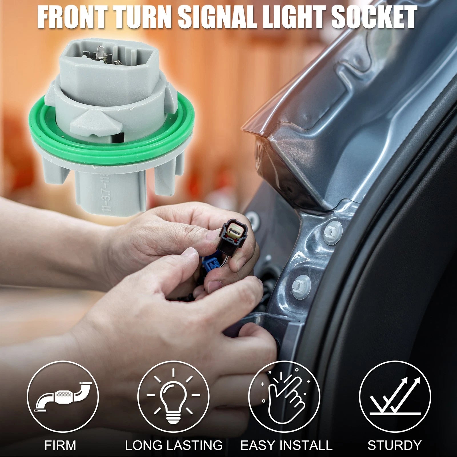 Front Turn Signal Light Socket for Mazda 3 (2014–2018) 2 Pins