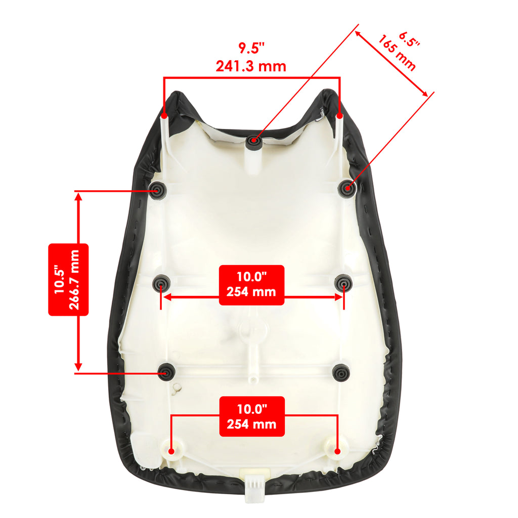 Complete Seat Replacement for Yamaha 1HP F4710 (Black) (1970–1980)