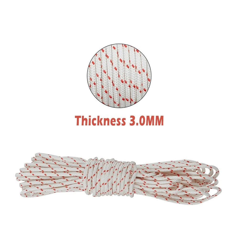 Starter Rope for Lawnmowers (Polyamide, Red/White)