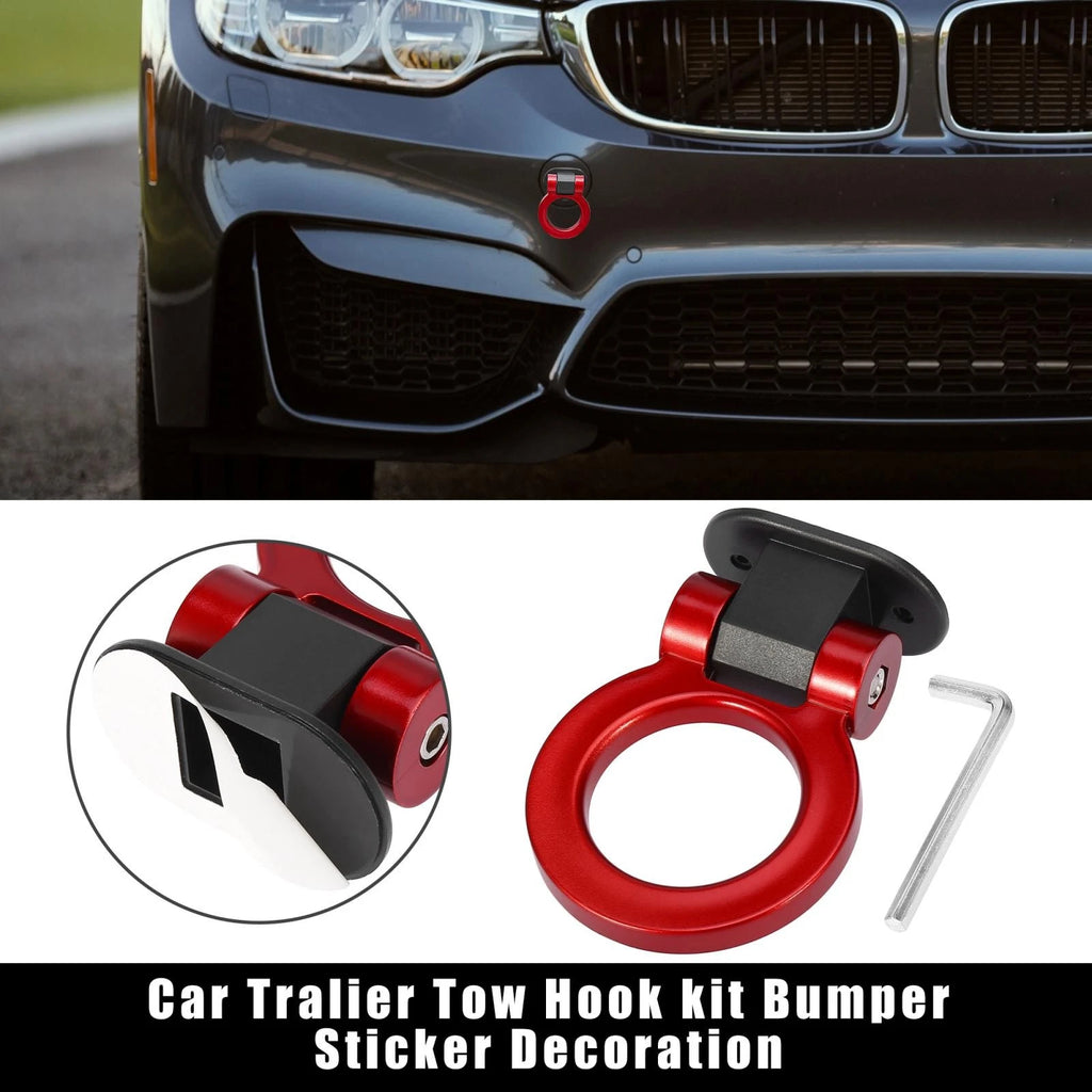 Tow Hook Decor Red Ring Sticker Set for Universal Car Bumper Trailer (Any Year)