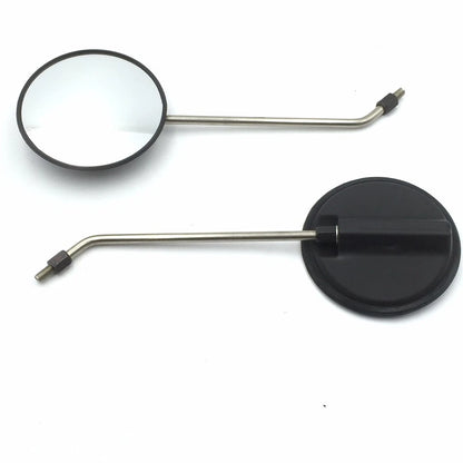 5" Round Long Stem Mirrors 8mm for Honda Kawasaki Suzuki (Cruise)
